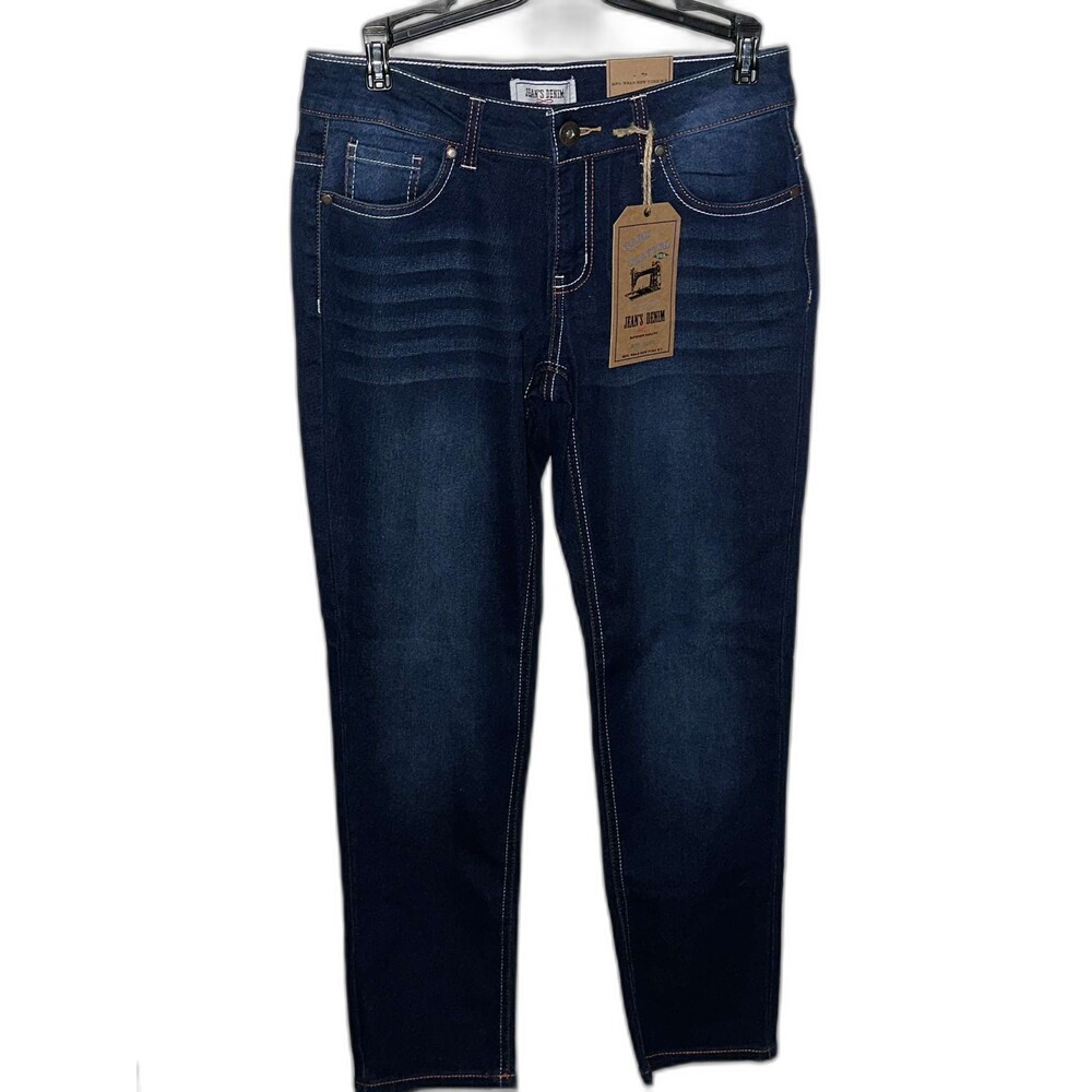 Jean’s Denim Dark Wash Jeans – BNWT – Slim Fit with Ribbed Fade Detail – Size 6
